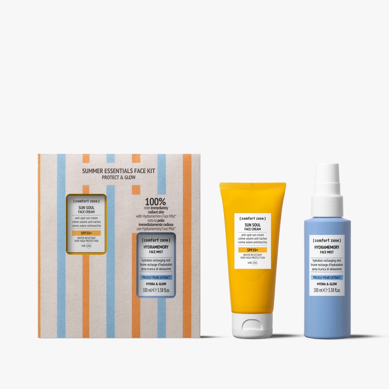 Comfort Zone: Kit Summer Essentials Face Protect &amp; Glow  Feuchtigkeitsspendendes SPF50+ Gesichtsduo -1.jpg
