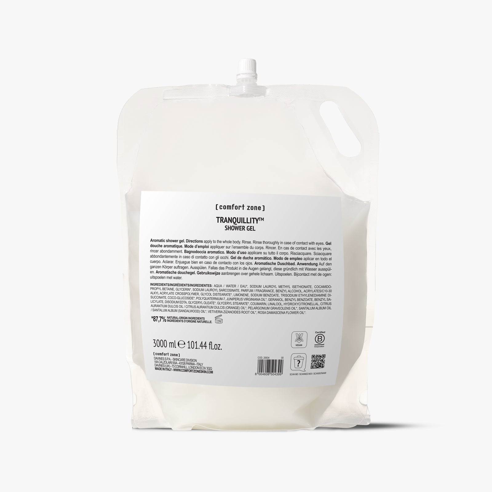 Comfort Zone: Professional Shower Gel    Nachfüllpack Aromatisches Duschgel 3L -8004608504399
