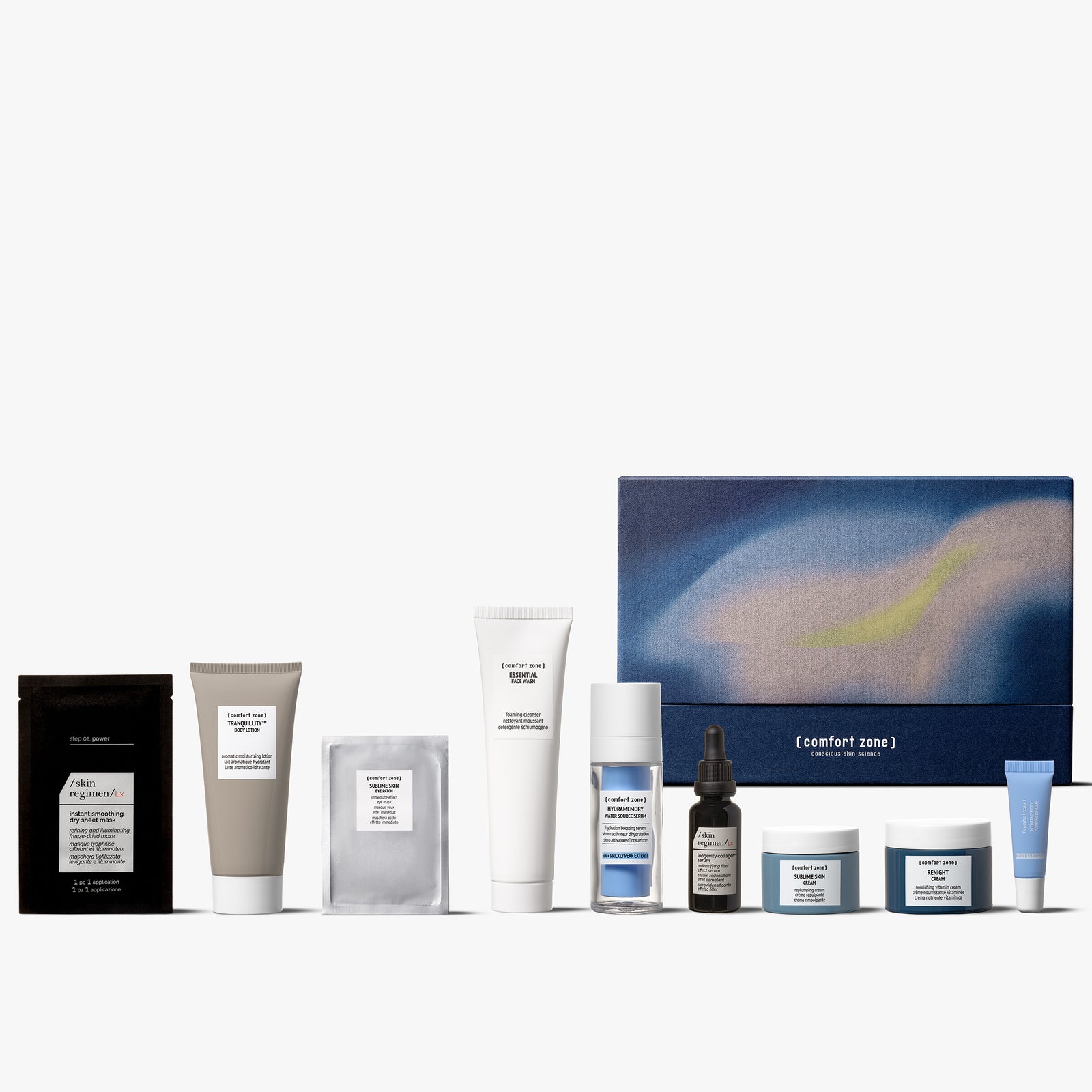 Comfort Zone: Kit The Iconic Face &amp; Body Edit  Leuchtende Straffungspflege für Tag und Nacht -

